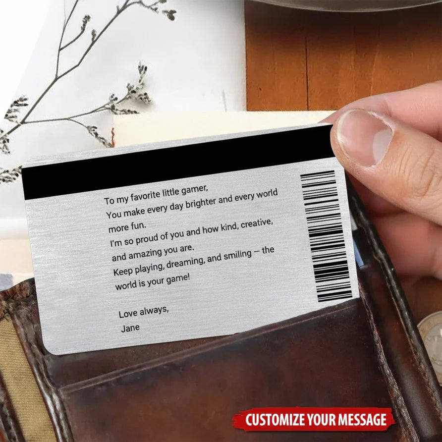Second view of Minecraft-Inspired Driver License Metal Card